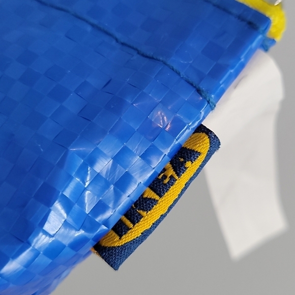 IKEA Knolig mini shopper tote keychain blue yellow coin purse - Picture 5 of 10